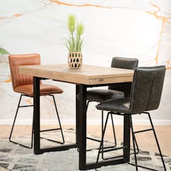 Table haute extensible bois recyclé 120-160 cm AUCKLAND