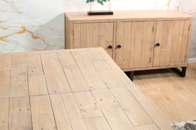 Table haute extensible bois recyclé 120-160 cm AUCKLAND