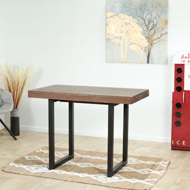  Table haute extensible bois recyclé 120-160 cm SAMOA
