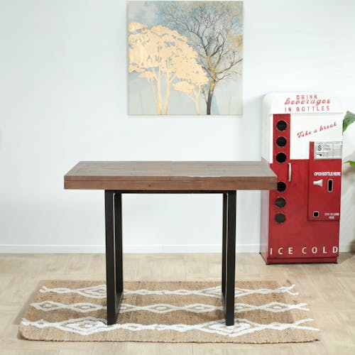 Table haute extensible bois recyclé 120-160 cm SAMOA