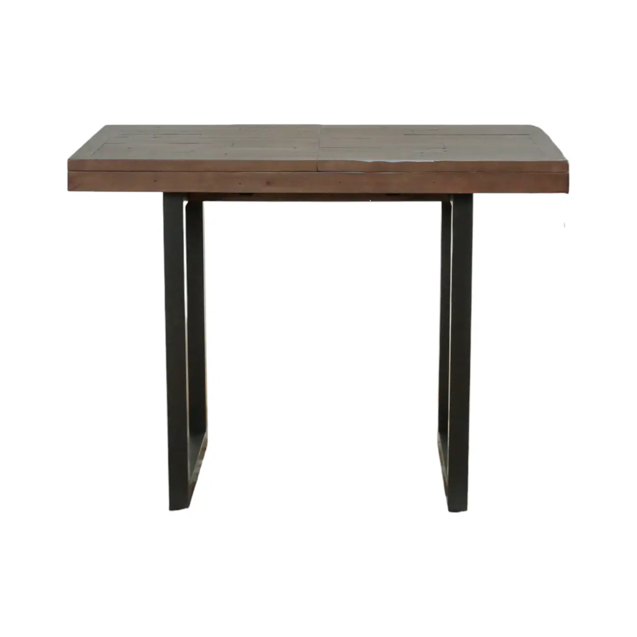 Table haute extensible bois brun recyclé 120-160 cm SAMOA | Tables ...