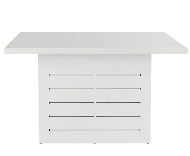 Table haute extérieure en aluminium blanc avec motifs graphiques (1 pièce) MAJORQUE