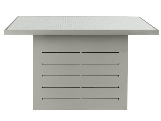 Table haute extérieure en aluminium gris avec motifs graphiques (1 pièce) LANZAROTE
