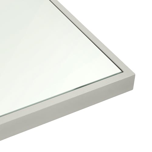 Table haute extérieure en aluminium gris et en verre (1 pièce) LANZAROTE