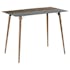 Table haute mange-debout 1m40 en métal plaqué sapin massif et métal, et pieds bois massif 140x80x105cm VULCAN