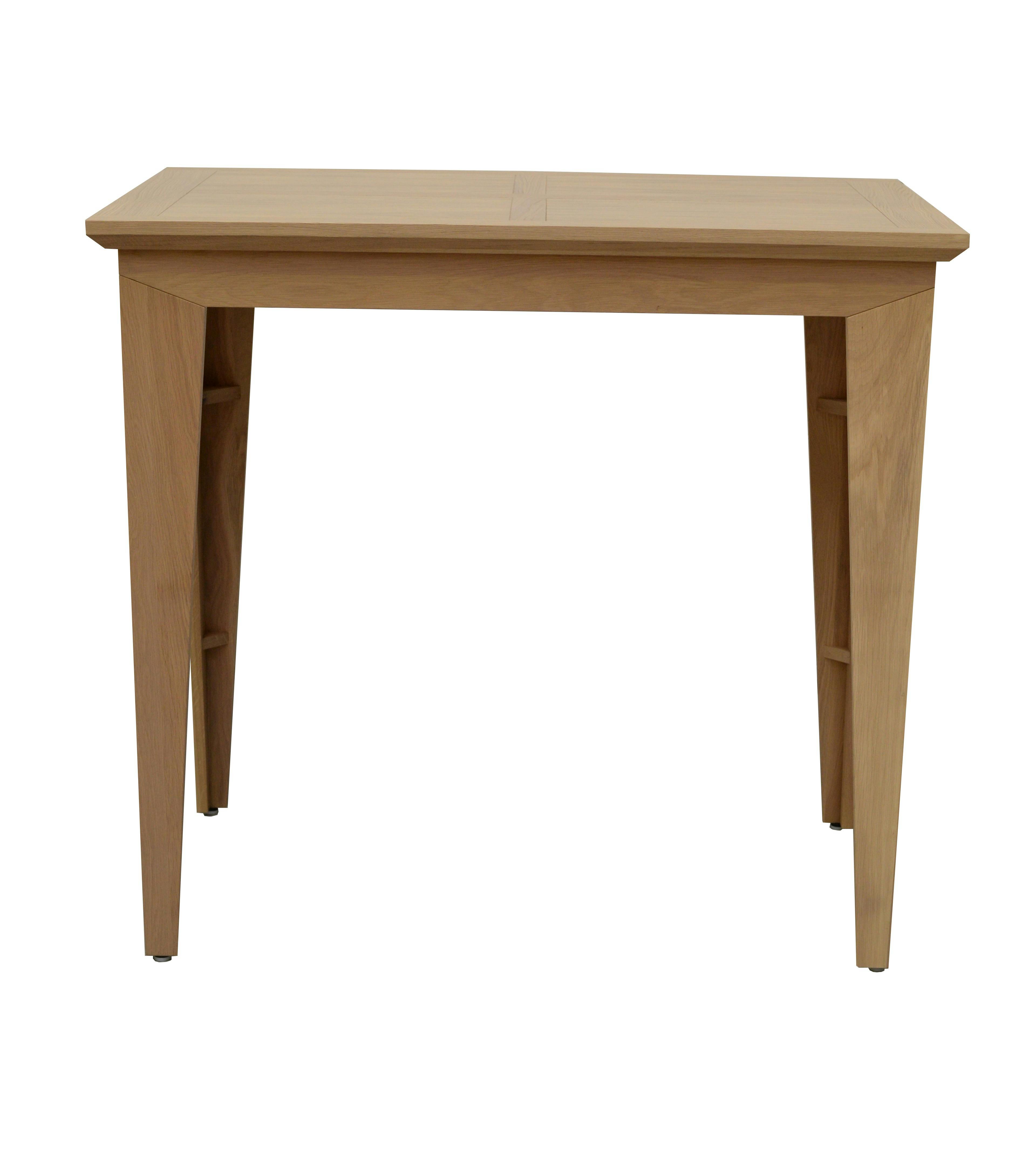 Table mange debout chic chêne finition amande naturelle pieds en équerre 120x70x105cm MANOIR