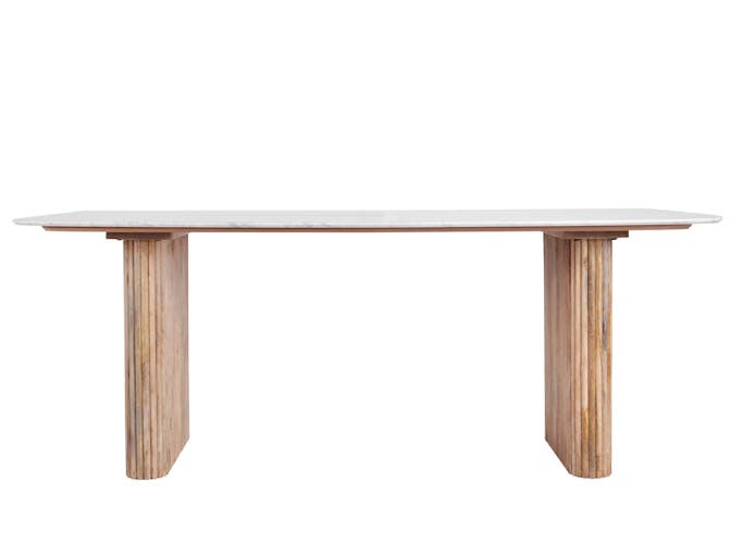 Table marbre et bois 200 cm MASSA