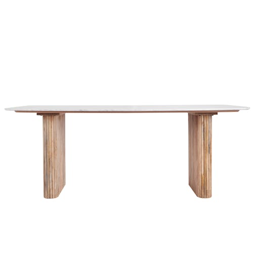 Table marbre et bois 200 cm MASSA