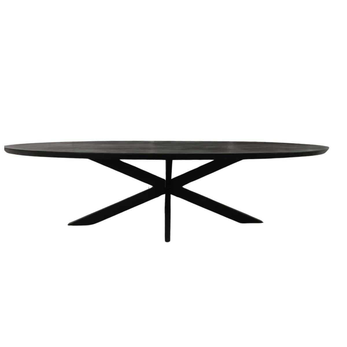 Table ovale bois noir pied croisé 300 cm UDA