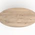 Table ovale en chêne blanc avec pied central en bois 200 cm RAGUSE