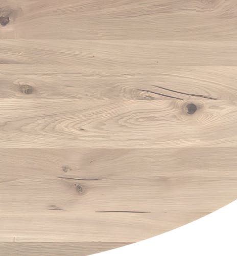 Table ovale en chêne blanc avec pied central en bois 200 cm RAGUSE