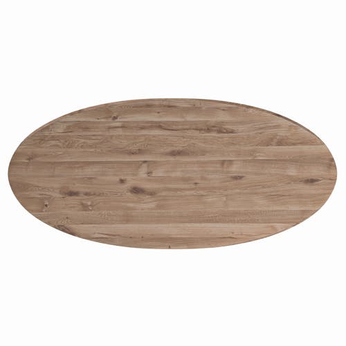 Table ovale en chêne blanc avec pied central en bois 240 cm RAGUSE
