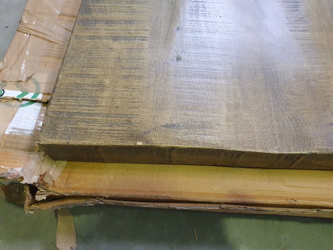 Table pied central bois de manguier 200 cm LUCKNOW