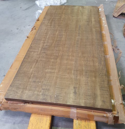 Table pied central bois de manguier 200 cm LUCKNOW