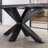 Table pied central bois de manguier noir 165 cm LUCKNOW