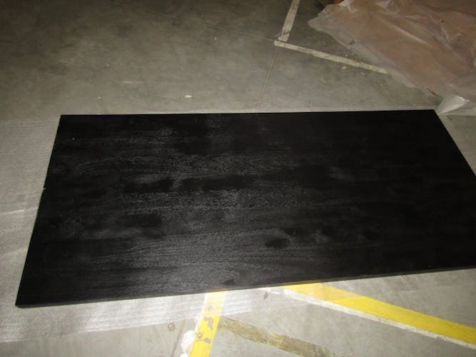 Table pied central bois de manguier noir 200 cm LUCKNOW