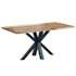 Table pied central bords naturels en bois d'acacia 160 cm MELBOURNE