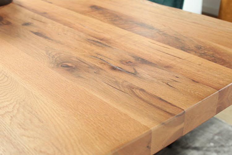 Table extensible en chêne huilé avec bords naturels 200 cm PALERME