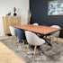 Table rectangulaire extensible en chêne brun 220 cm PALERME