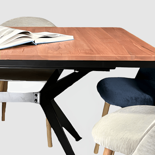 Table rectangulaire extensible en chêne brun 220 cm PALERME