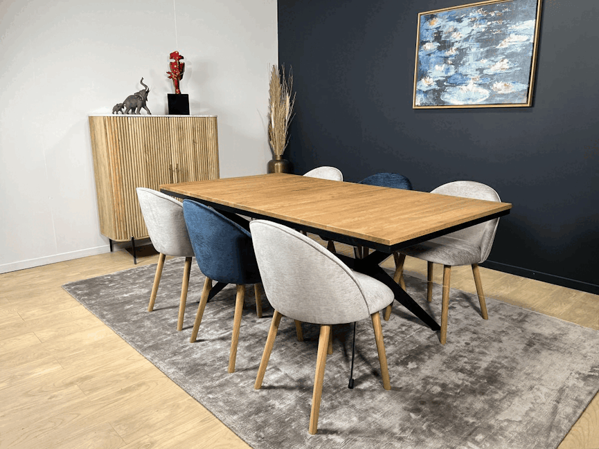 Table rectangulaire extensible en chêne huilé 180 cm PALERME