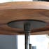 Table de repas ronde bois recycle pied metal fonte style industriel