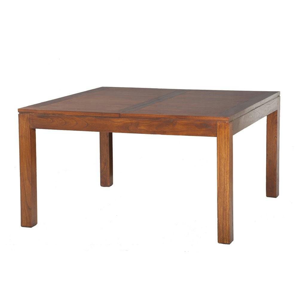 Table a manger rectangle extensible en bois de style exotique