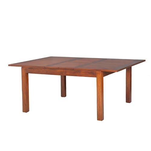 Table a manger rectangle extensible en bois de style exotique