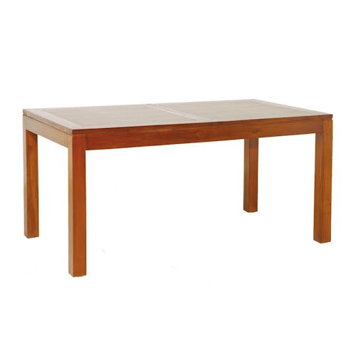 Table a manger rectangle extensible en bois de style exotique
