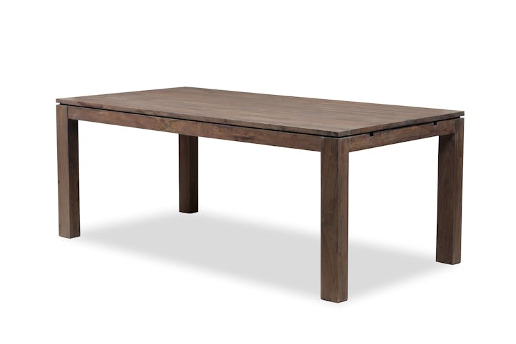 Table a manger extensible en bois gris de style contemporain