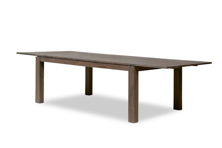 Table a manger extensible en bois gris de style contemporain