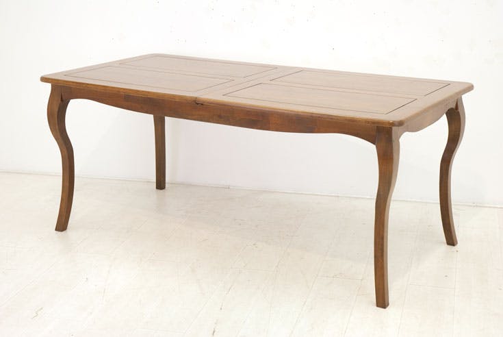 Table repas extensible galbée hévéa 180/240cm TRADITION