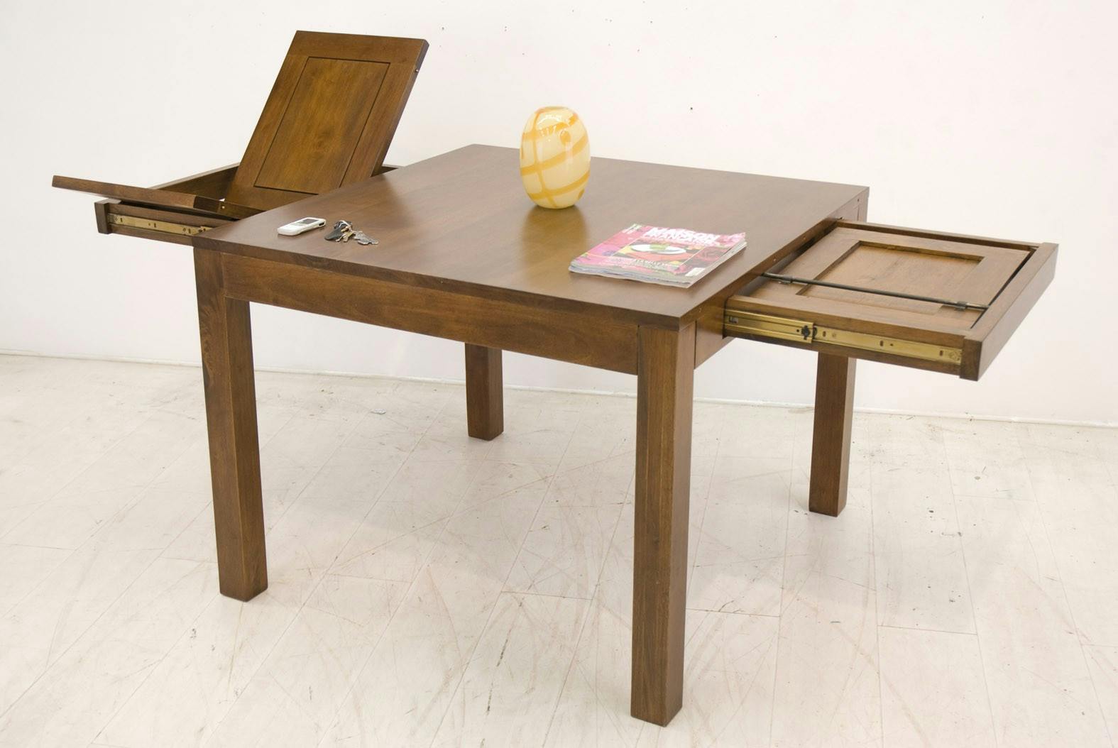 Table repas extensible hévéa 100/176cm (ouverture Papillon) OLGA