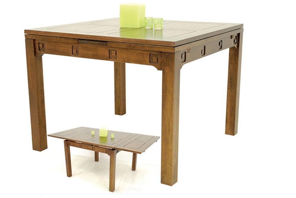 Table repas extensible hévéa 100/180cm TESSA