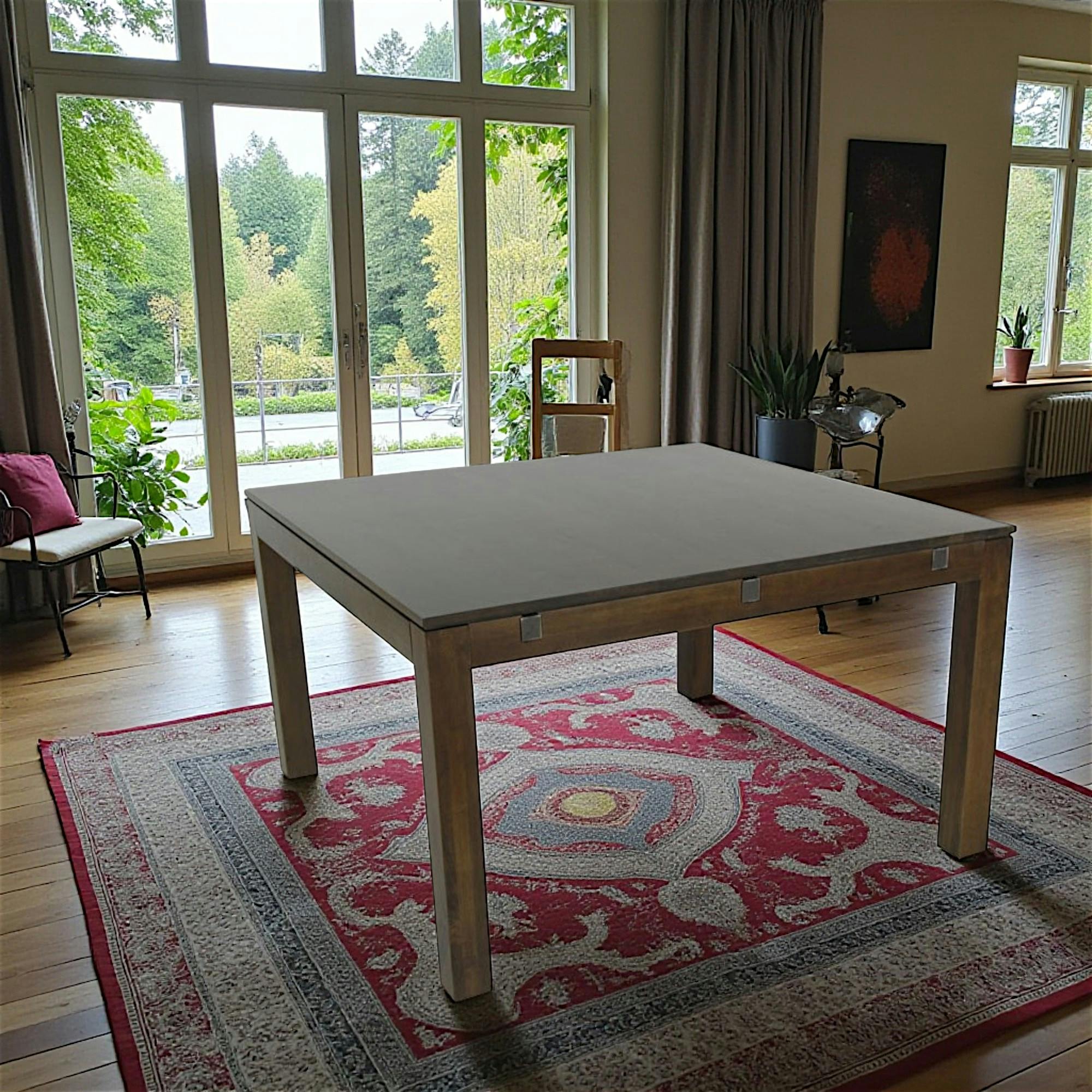 Table repas extensible hévéa 130/210cm HELENA