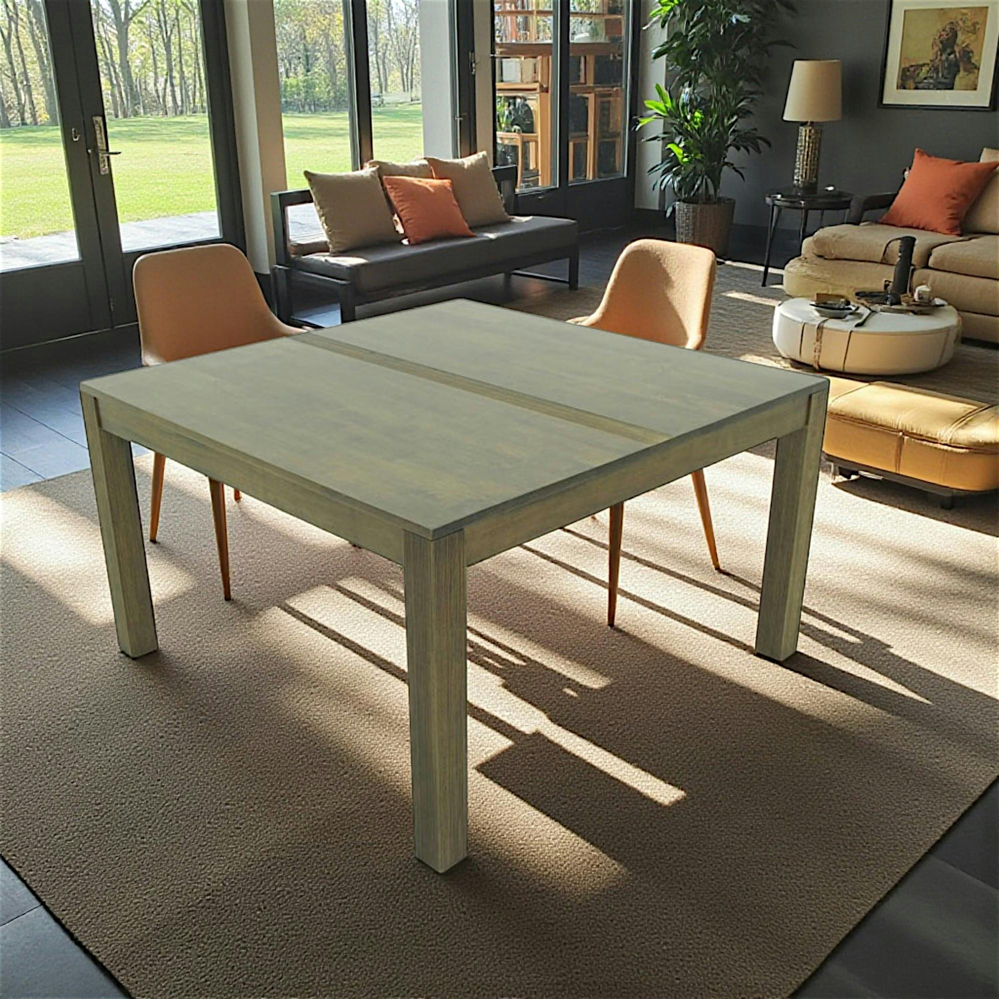 Table repas hévéa 130x130cm GALA