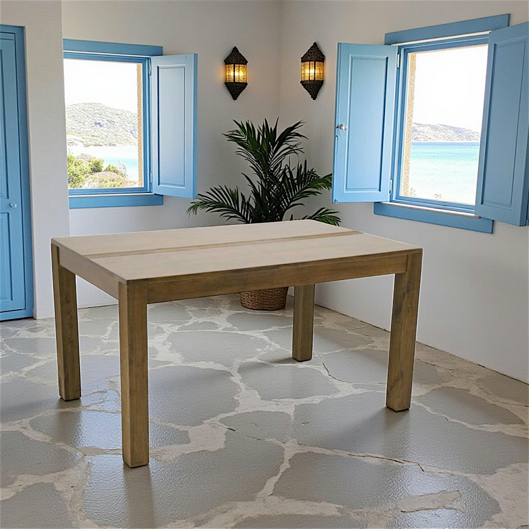 Table repas hévéa 140x90cm GALA