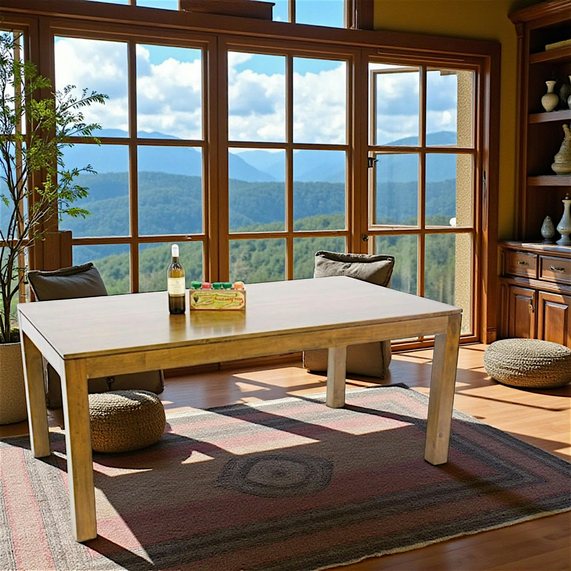 Table repas hévéa 180x100cm HELENA