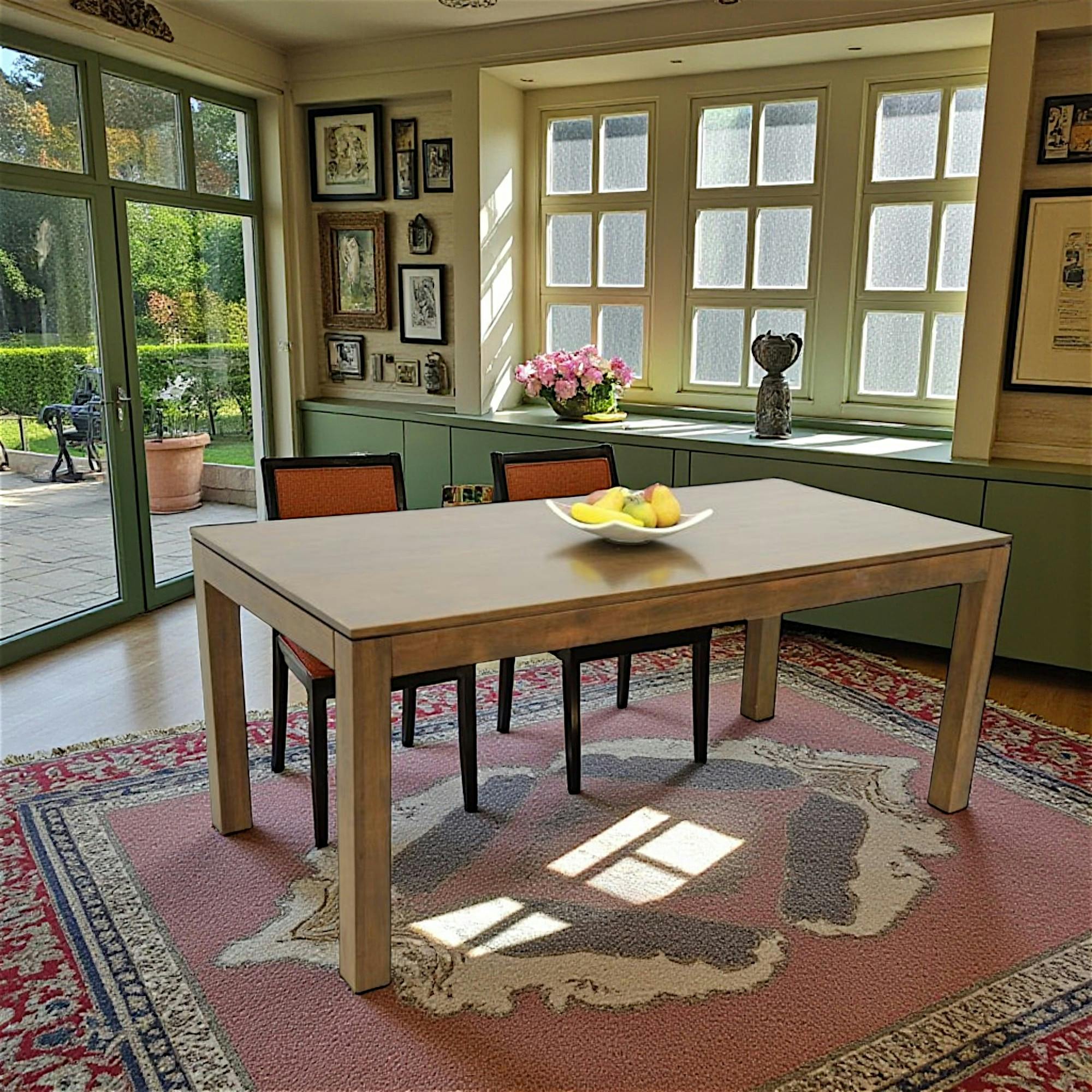 Table repas hévéa 180x90cm HELENA