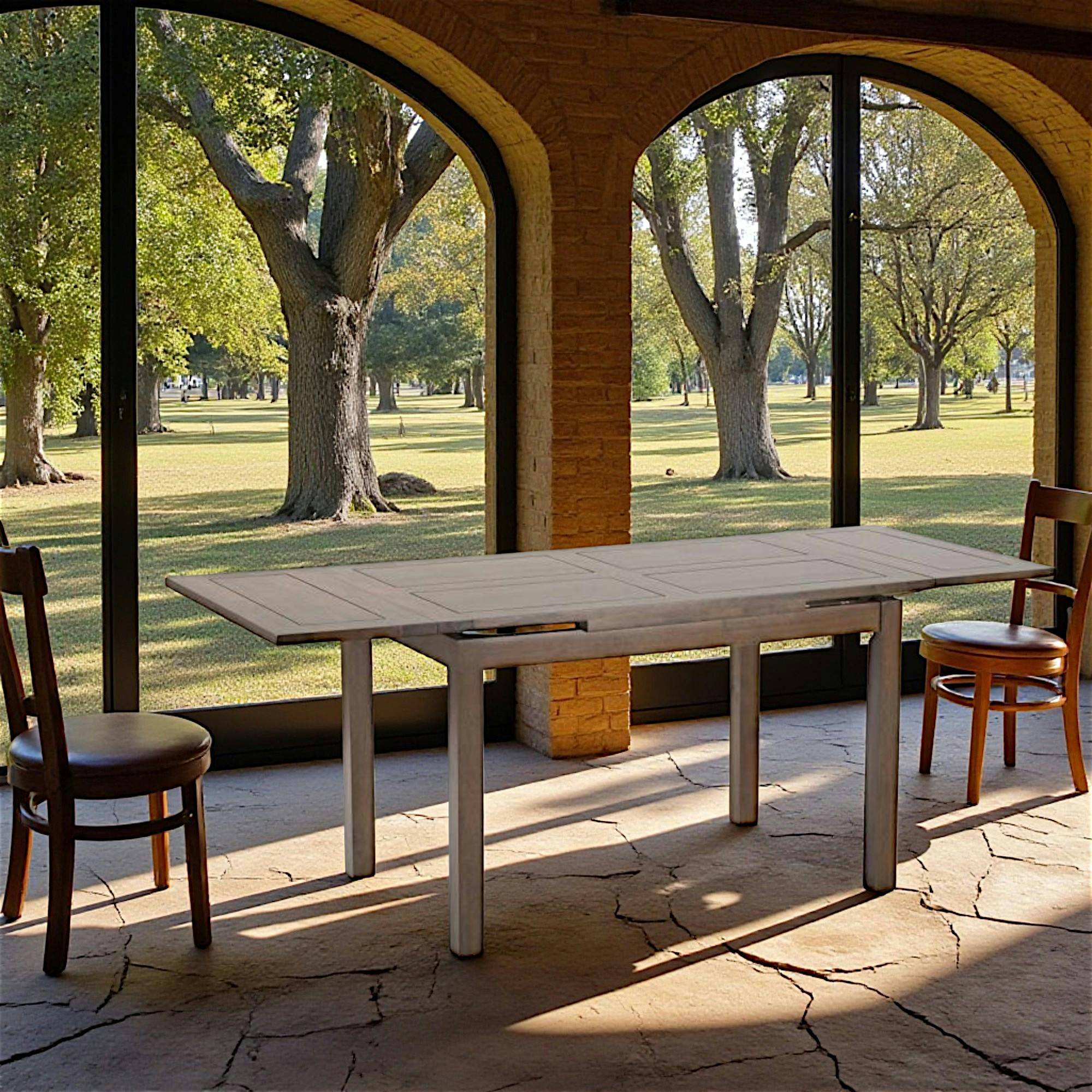 Table repas italienne hévéa 125-195cm Tradition