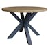 Table ronde en bois finition bleu profond D 120 cm HOVE