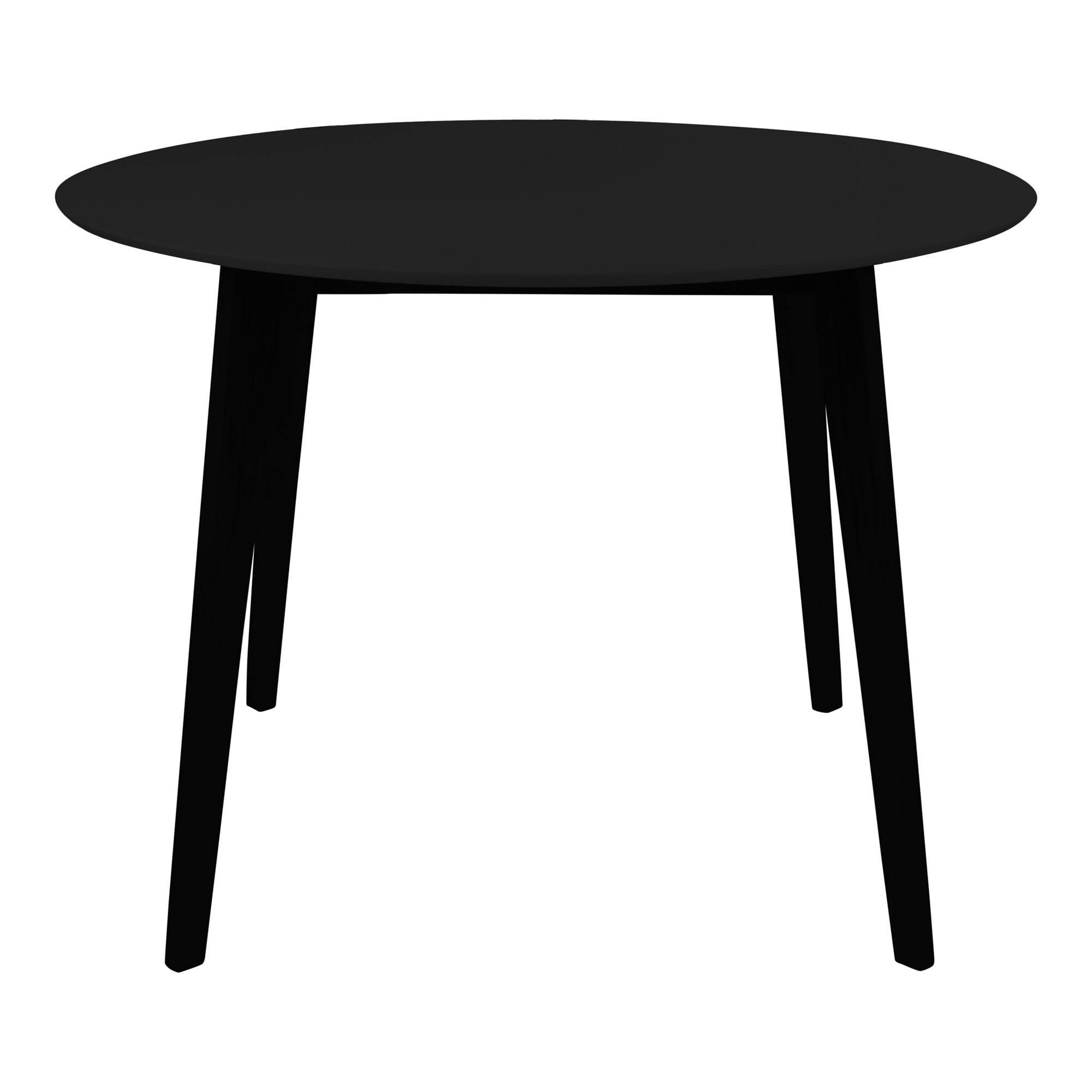 Table ronde en bois noir – style moderne, Ø 105 cm TAMPA