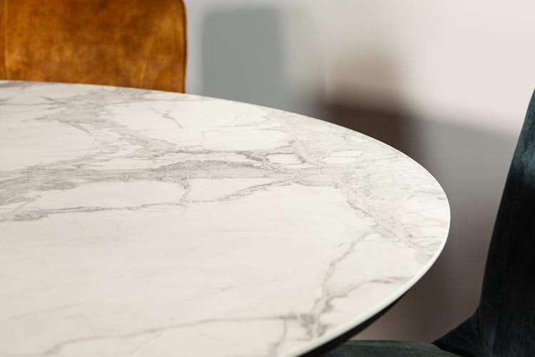 Table ronde en céramique blanche 160 cm FLORENCE
