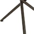 Table ronde en verre et bois marron petit modèle 50x50x52 cm ref.30022930