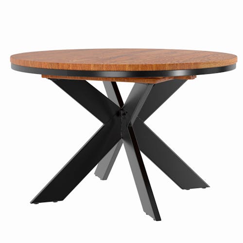 Table ronde extensible en chêne brun 120 cm PALERME