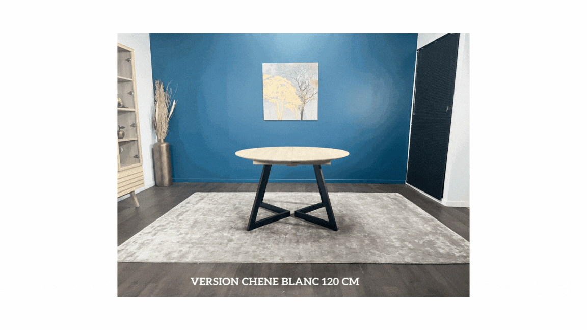 Table ronde extensible en chêne huilé 120-320 cm COLOGNE | Tables à ...