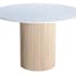 Table ronde marbre et bois D 120 cm MASSA