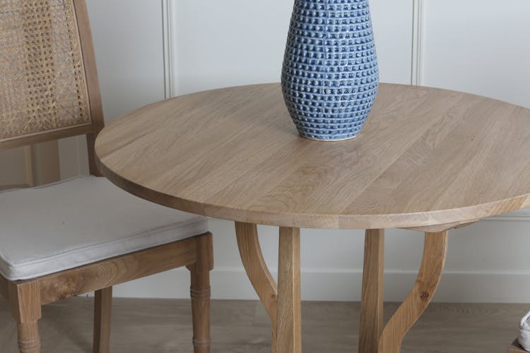 Table ronde pliante en bois de style classique