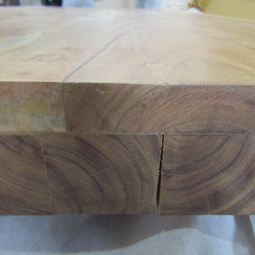 Table salle à manger bois massif pied mikado 200 cm MELBOURNE