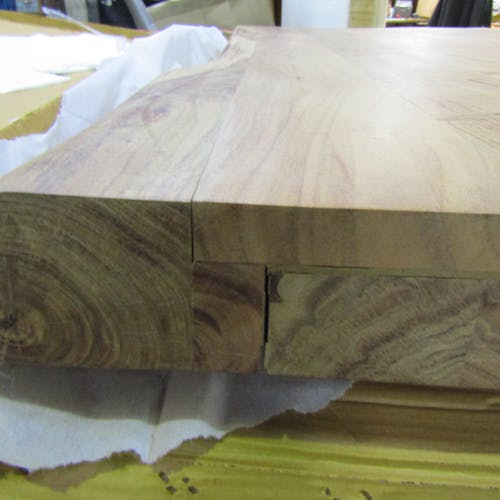 Table salle à manger bois massif pied mikado 200 cm MELBOURNE